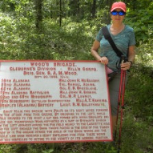 Amazing markers along the path with Civil War battle details