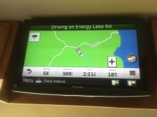 Loving our GPS up on the TV screen. But it still didn't help us know what to do....